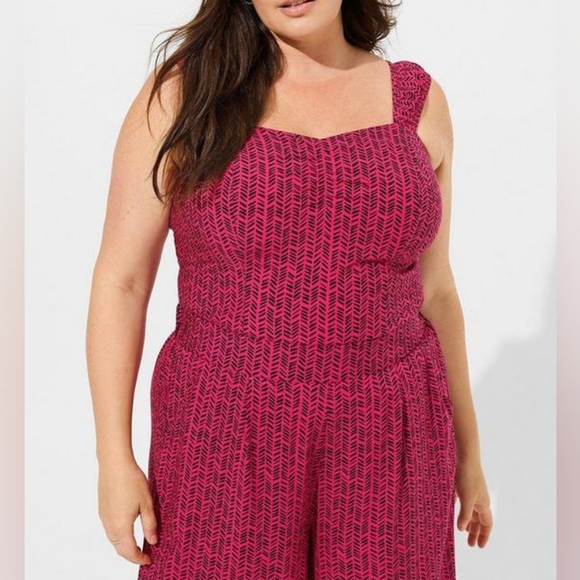 Torrid Challis Crop Top and Wide Leg Pants Set Size 2x - Picture 3 of 11